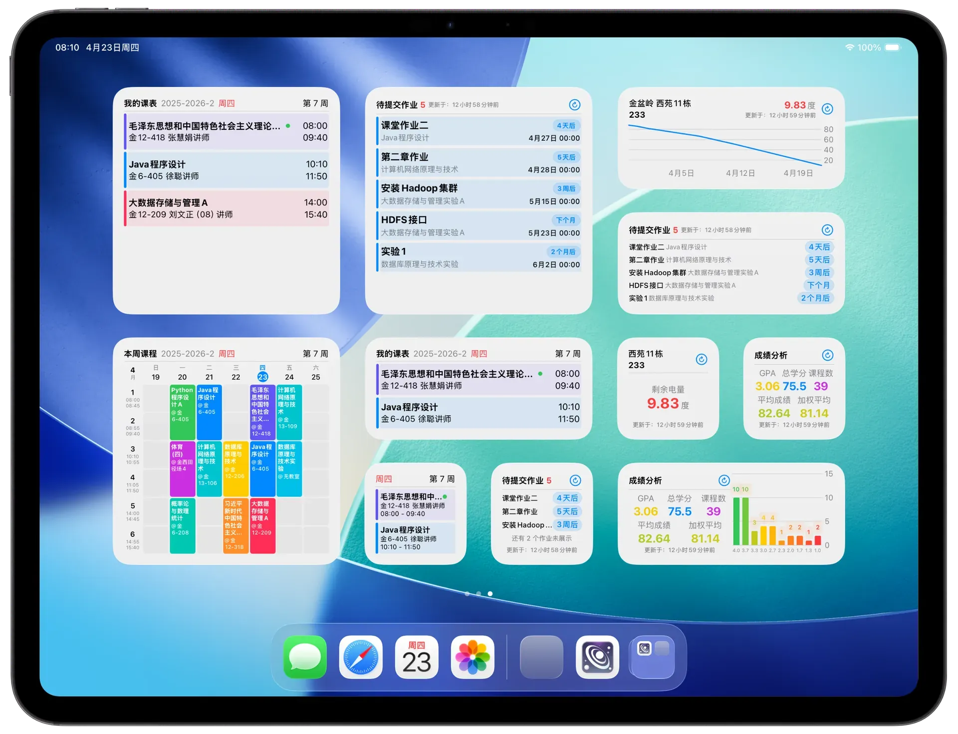 小组件iPad界面