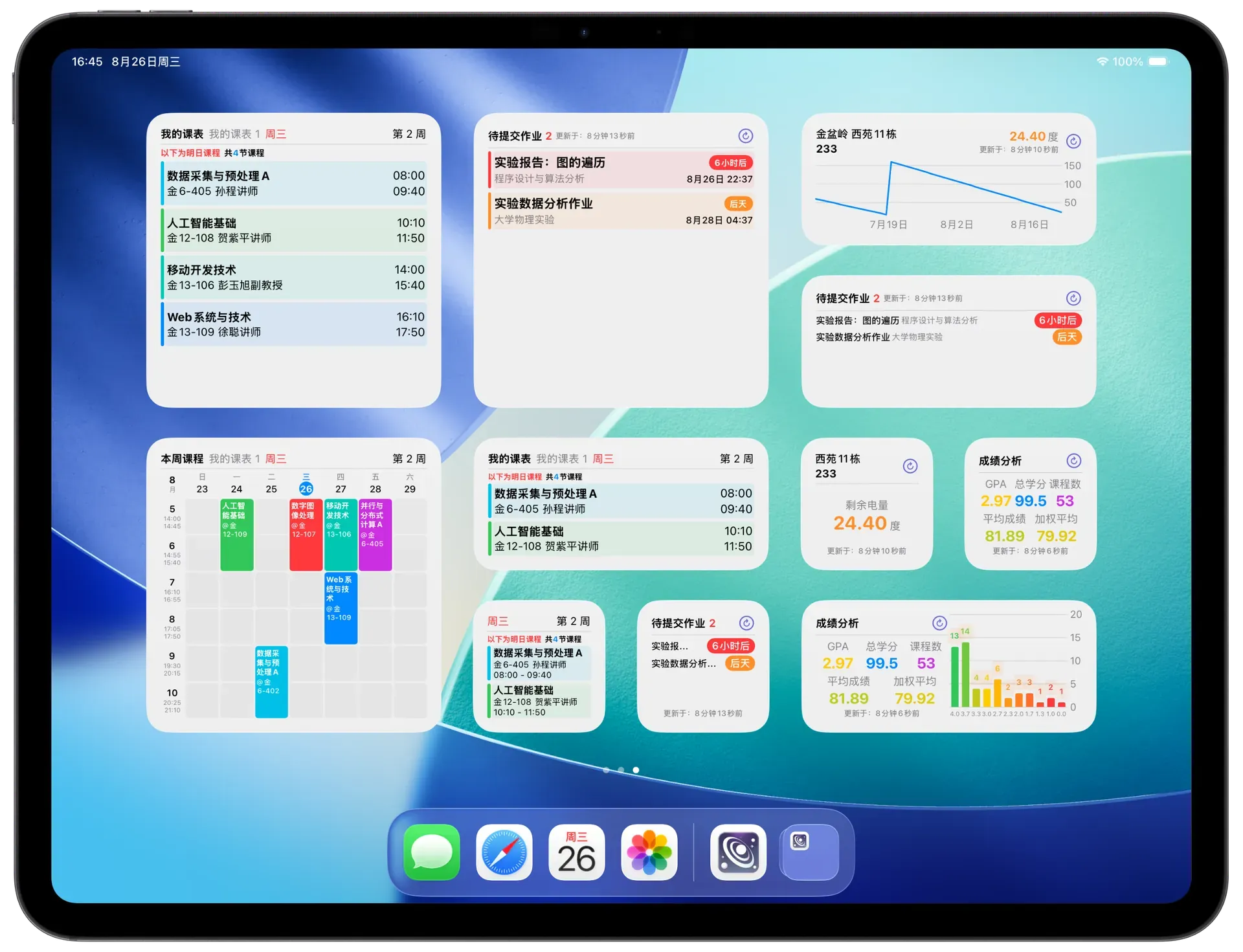 小组件iPad界面